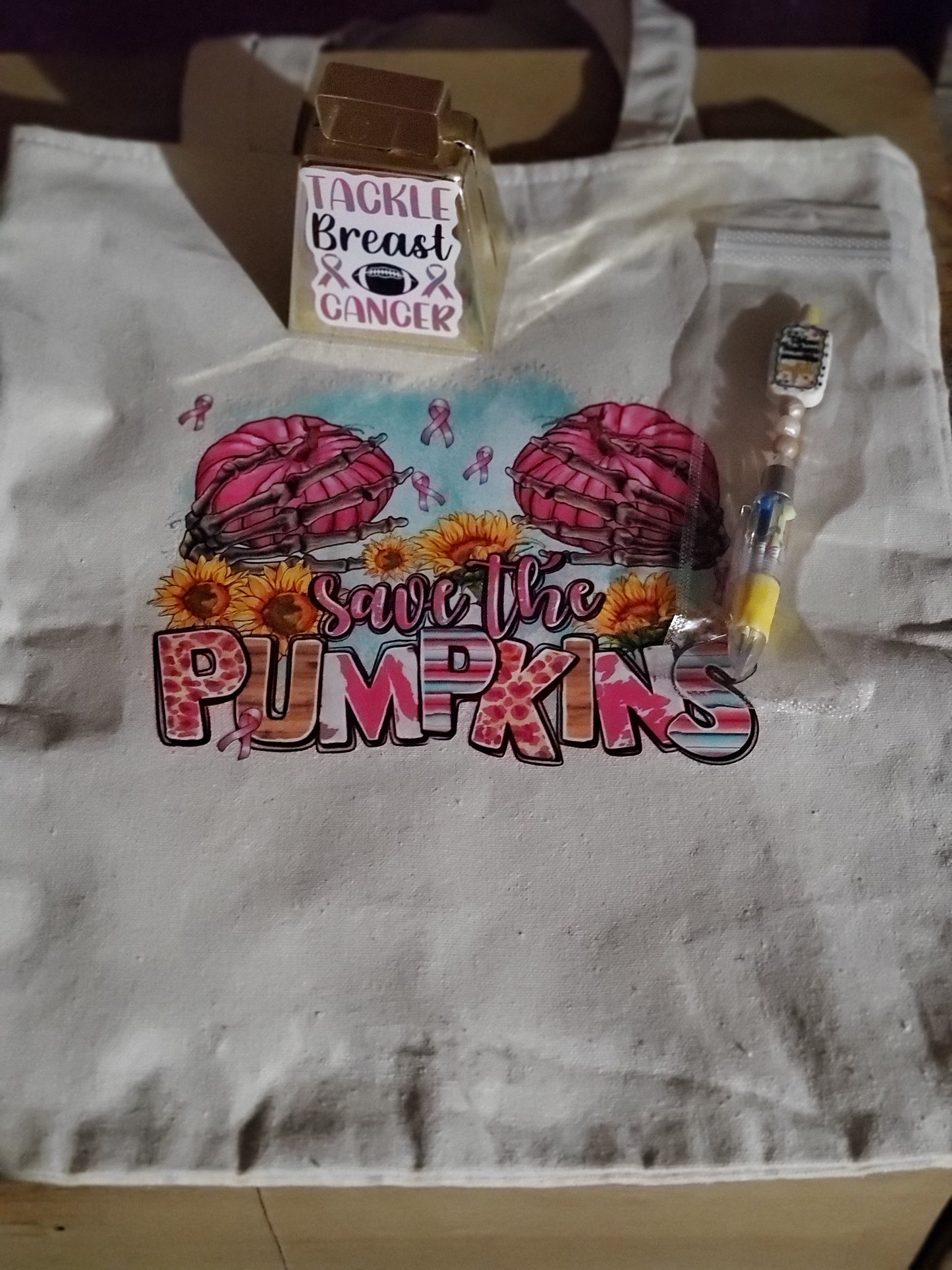 Cancer Awareness tote bag set