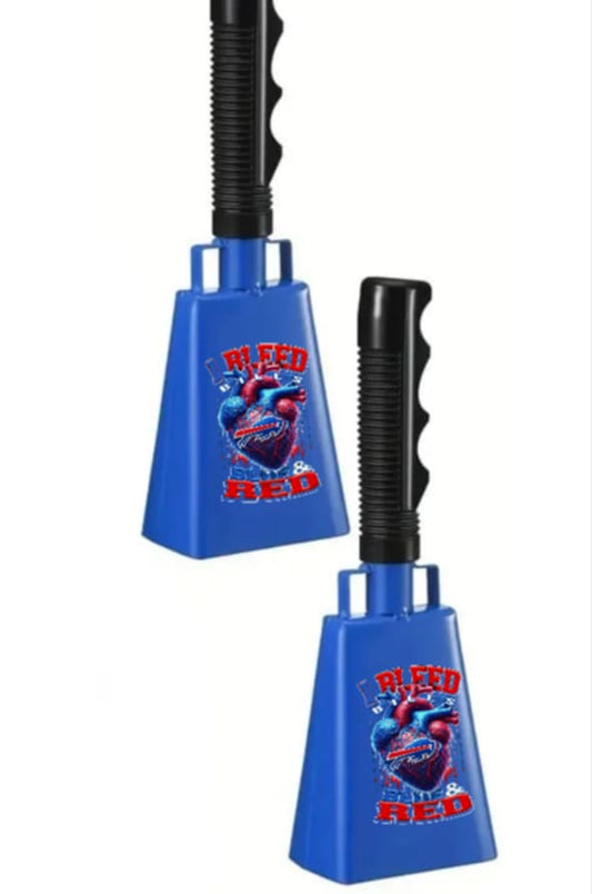 Cheering Bell Noise Makers] 6pcs 8 Inch Cowbell with Handle