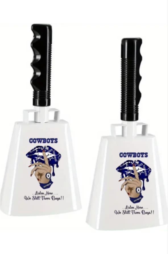 Cheering Bell Noise Makers] 6pcs 8 Inch Cowbell with Handle
