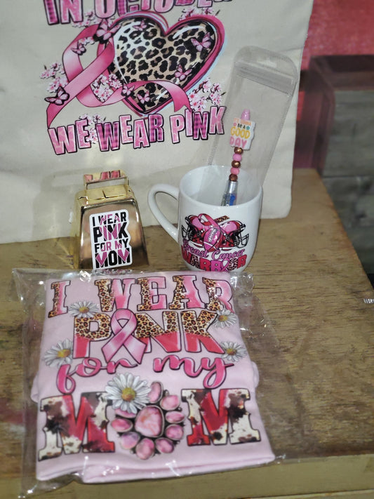 Cancer awareness set bags (canvas tote bag)